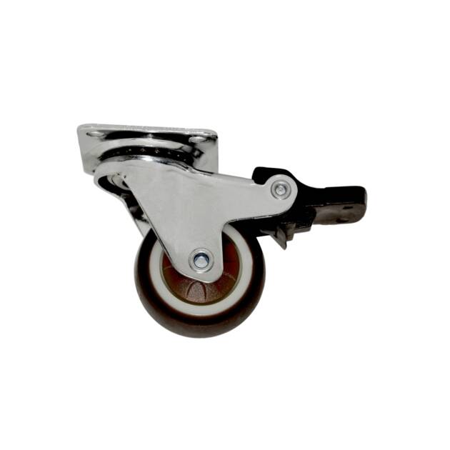 Swivel Castor With Break Plate - TPR